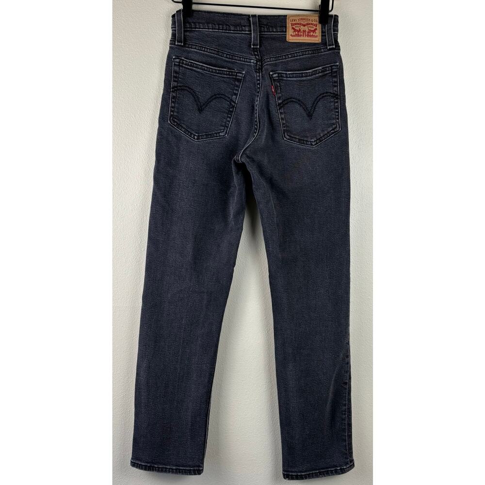 Levi's Women's Wedgie Straight Stretch Denim Jeans Size 25 in Black Sprout - Picture 13 of 16